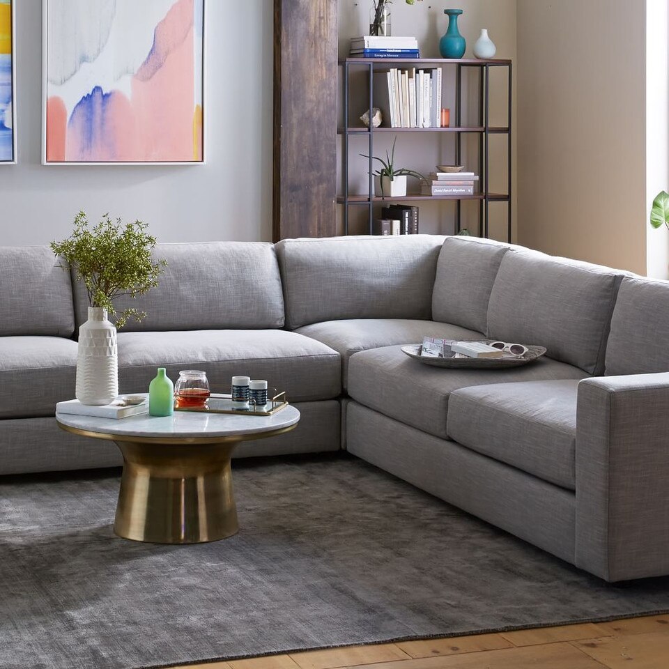 MarbleTopped Pedestal Coffee Table (77 cm) West Elm Australia